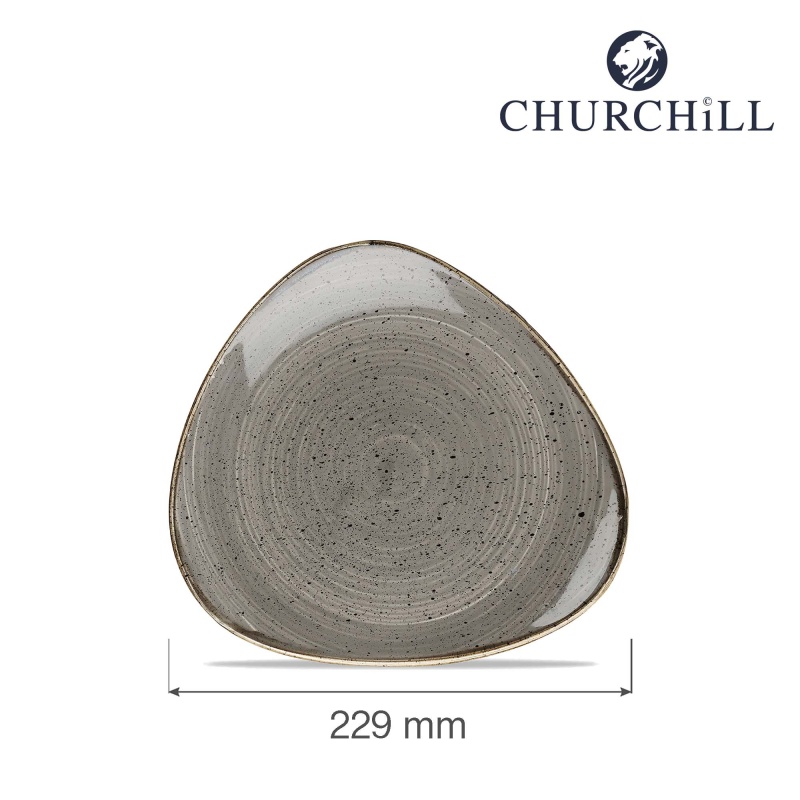 Stonecast grey kolmnurkne taldrik, 229mm