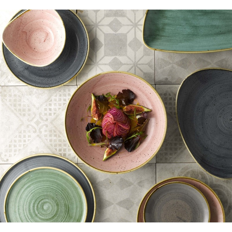 Stonecast petal pink kolmnurkne taldrik, 229mm
