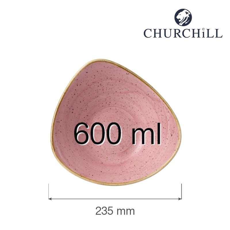 Stonecast petal pink kolmnurkne kauss, 235mm