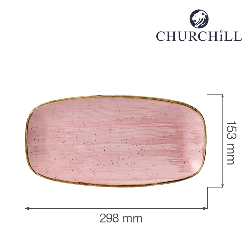Stonecast petal pink piklik taldrik, 298x153mm