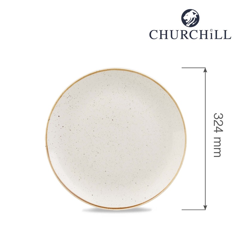 Stonecast barley white taldrik, 324mm