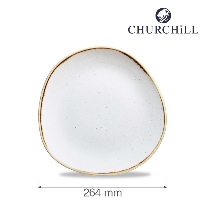 Stonecast barley white taldrik, 264 mm