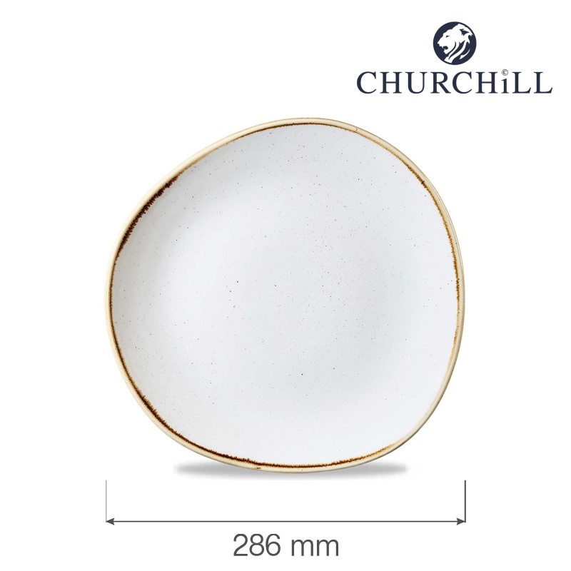 Stonecast barley white taldrik, 286 mm
