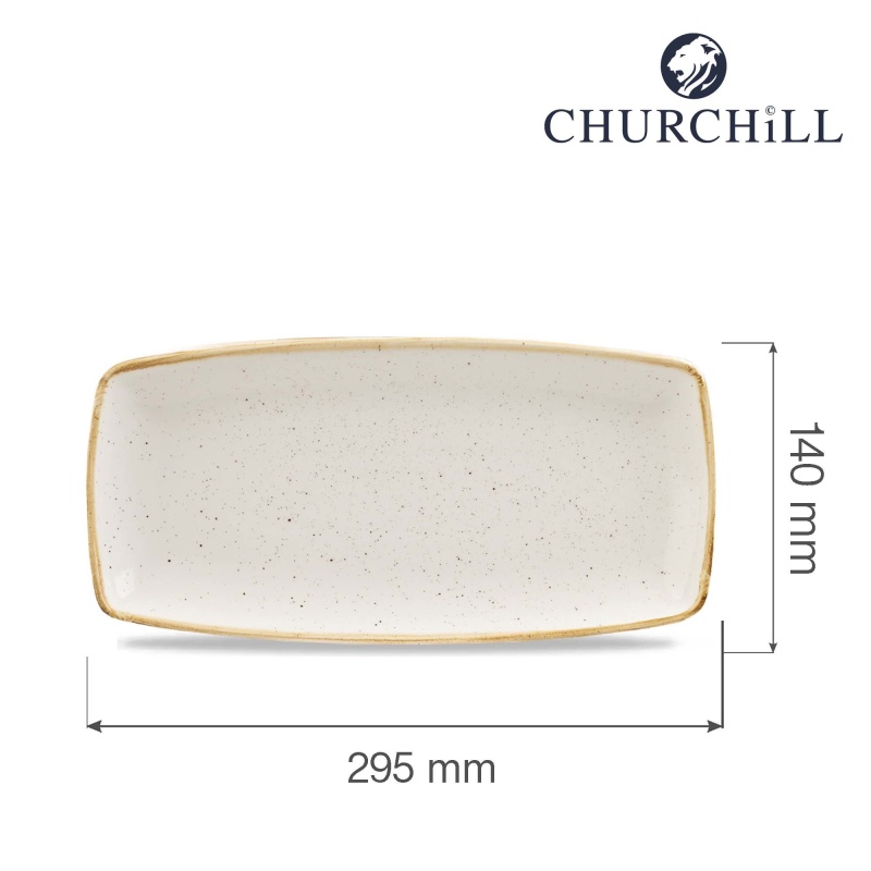 Stonecast barley white piklik taldrik, 295x140mm
