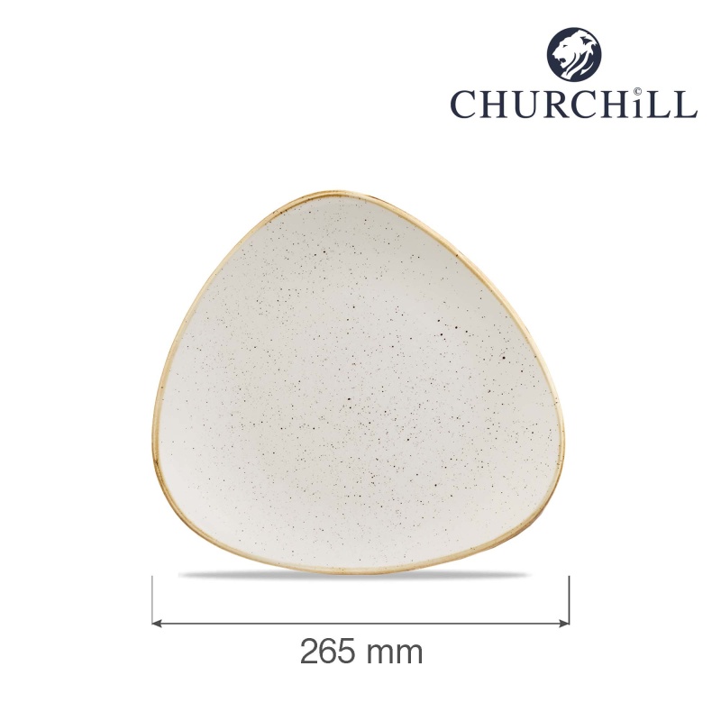 Stonecast barley white kolmnurkne taldrik, 265mm