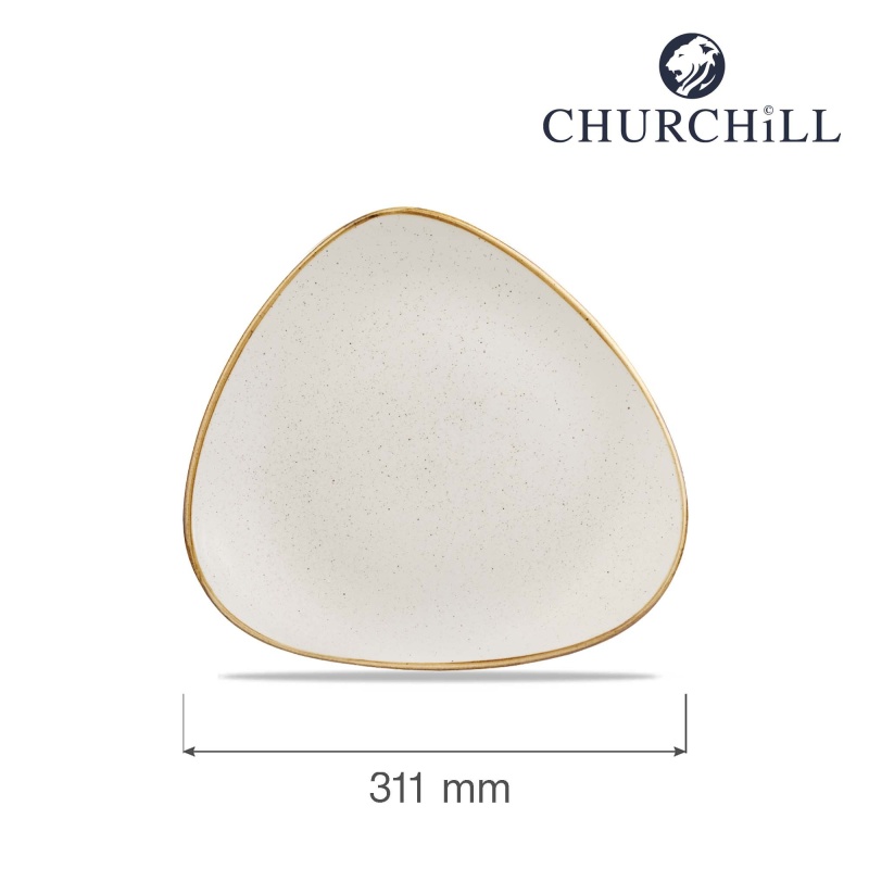 Stonecast barley white kolmnurkne taldrik, 311mm