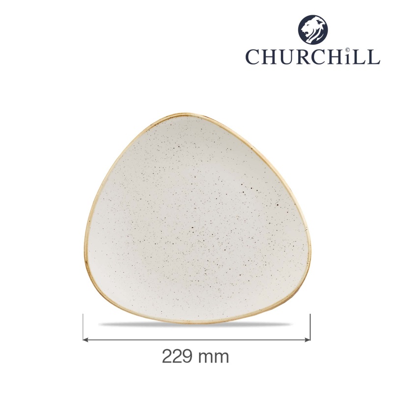 Stonecast barley white kolmnurkne taldrik, 229mm