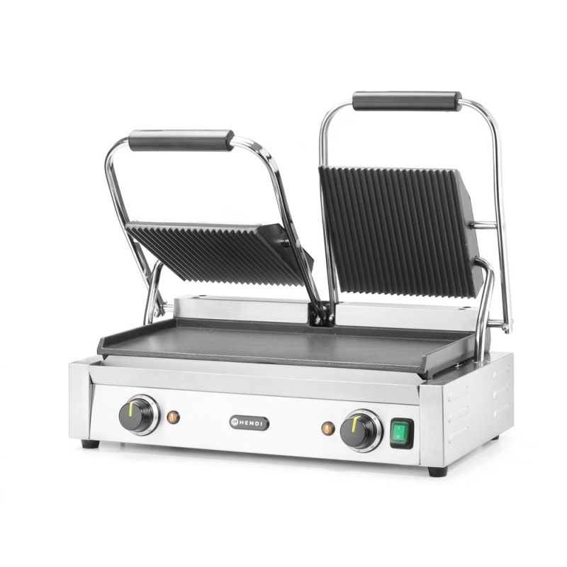 Kontaktgrill HENDI, kahepoolne, rihv+sile