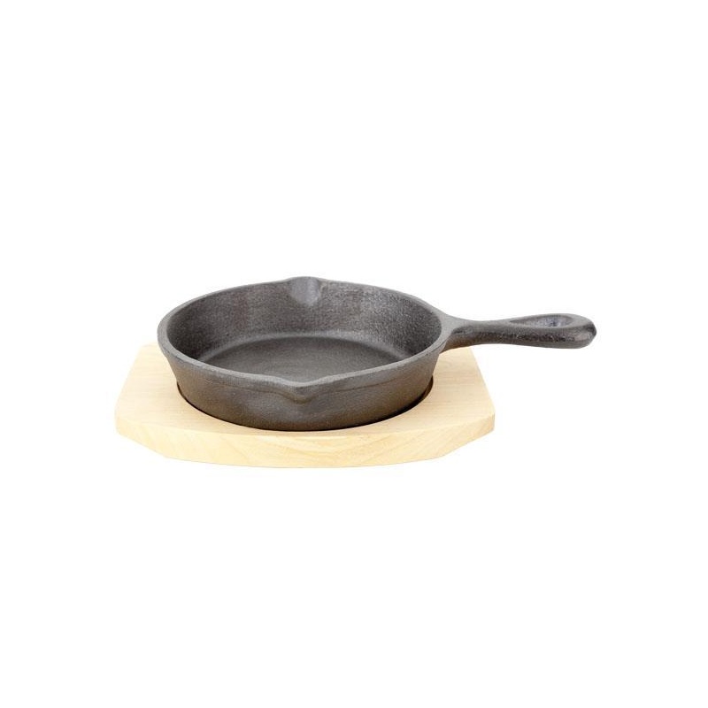 Malmpann puidust alusega, 135mm