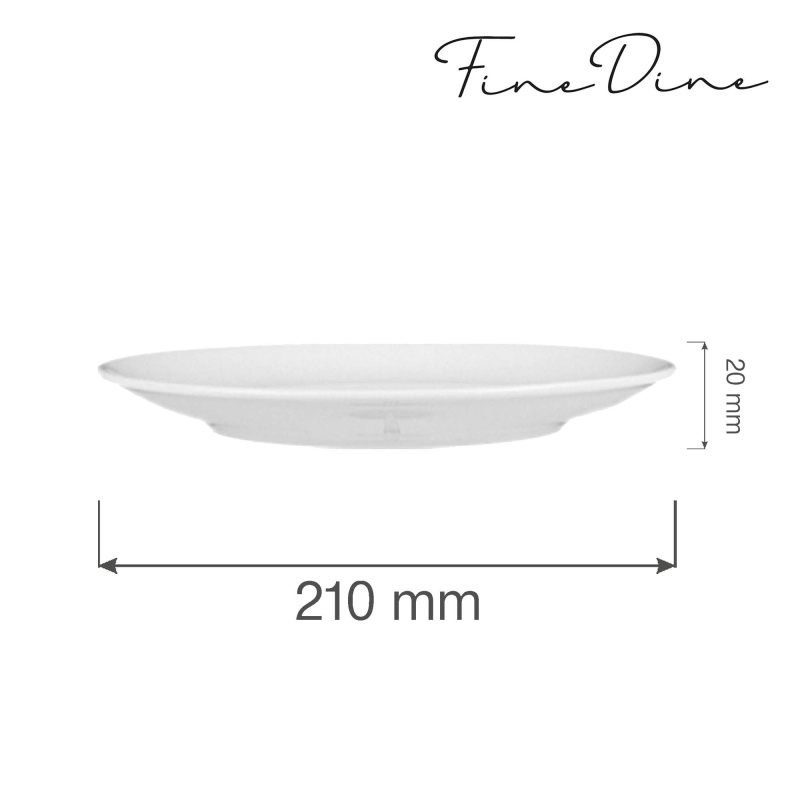 Bianco ääristeta taldrik, 210mm
