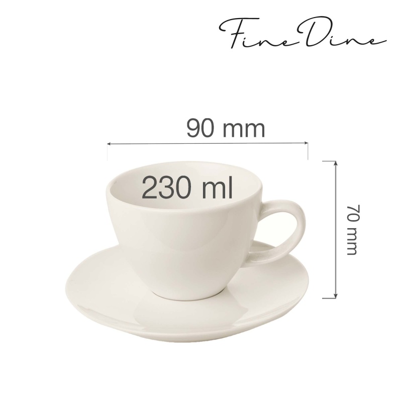 Crema elegantne tass alustassiga, 230ml