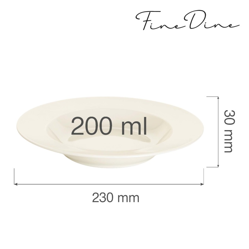 Crema sügav taldrik, 230mm