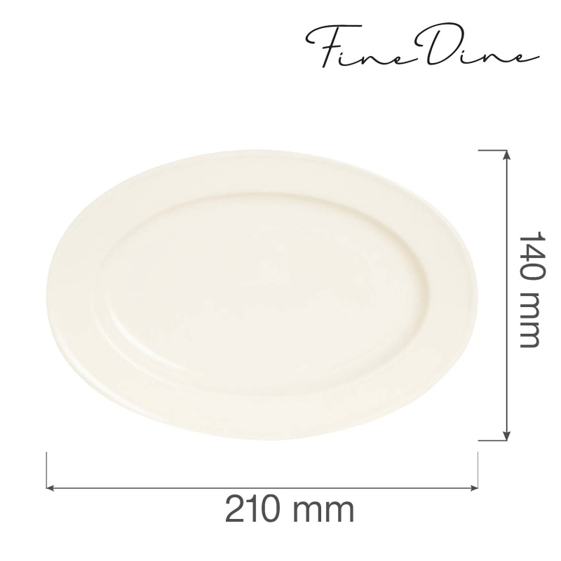 Crema ovaalne taldrik, 210x140mm