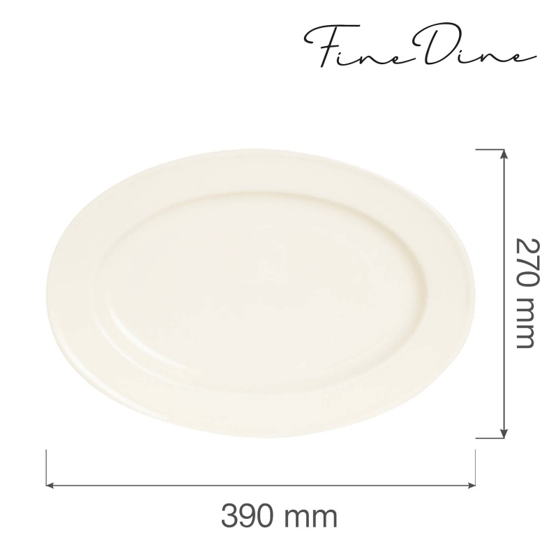 Crema ovaalne taldrik, 390x270mm