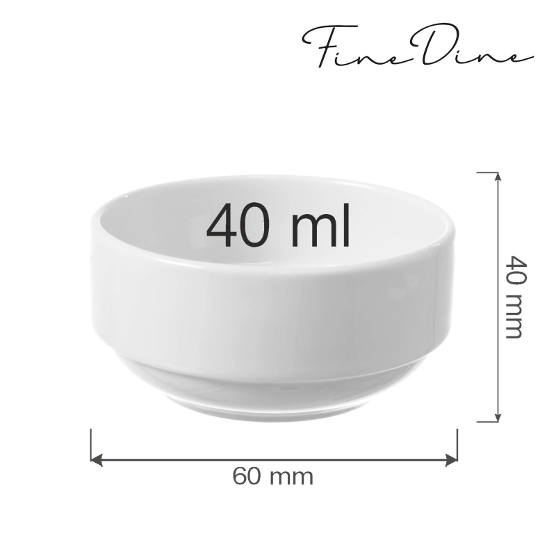 Bianco virnastatav kauss, 60mm