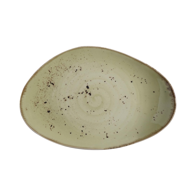 Olive orgaanilise kujuga taldrik, 350x210mm