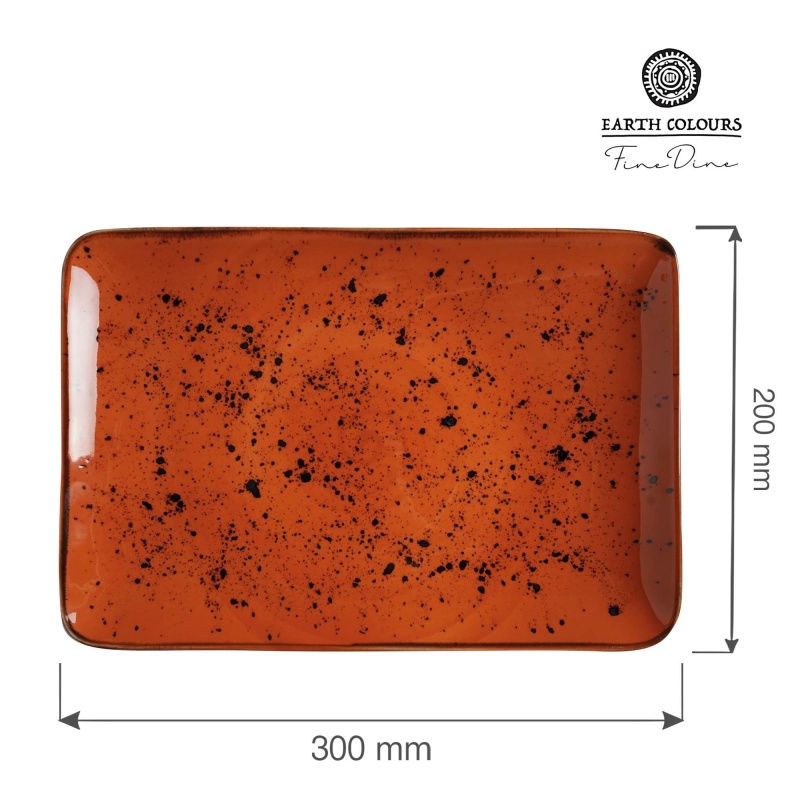 Dahlia taldrik, 300x200mm