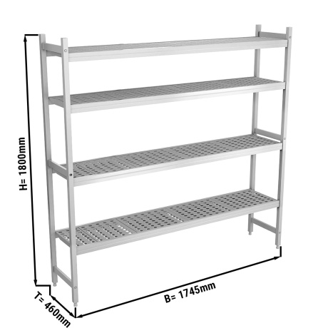 Alumiiniumist põrandariiul 1745x460x1800mm