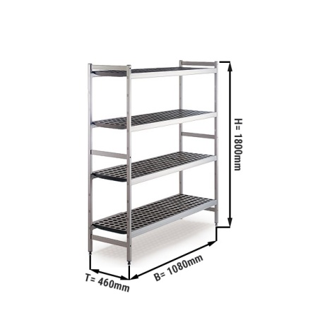 Alumiiniumist põrandariiul 1080x460x1800mm