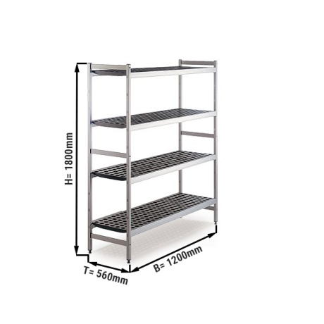 Alumiiniumist põrandariiul 1200x560x1800mm