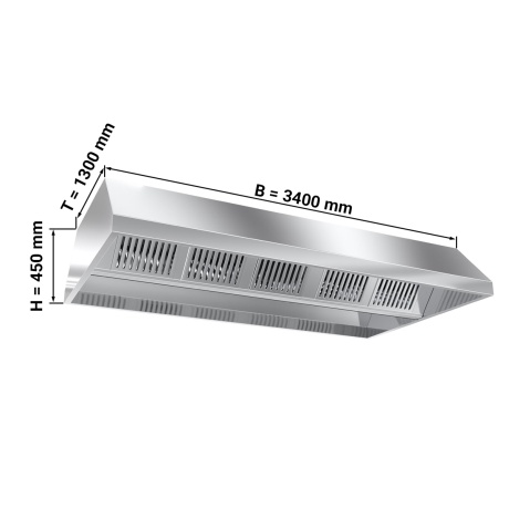 Ceiling light with filter and light 3400x1300x450mm