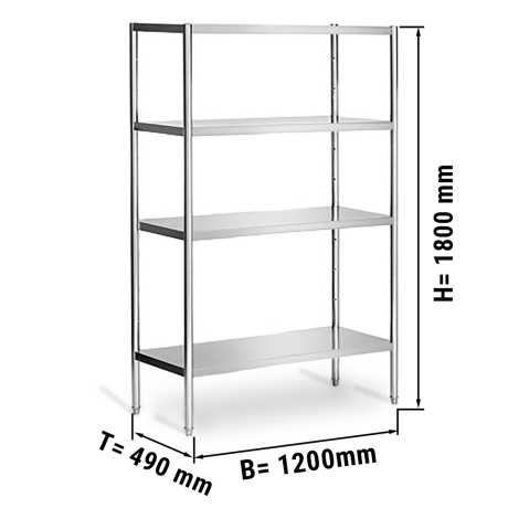 Roostevaba põrandariiul erp 1200x500mm, reguleeritav