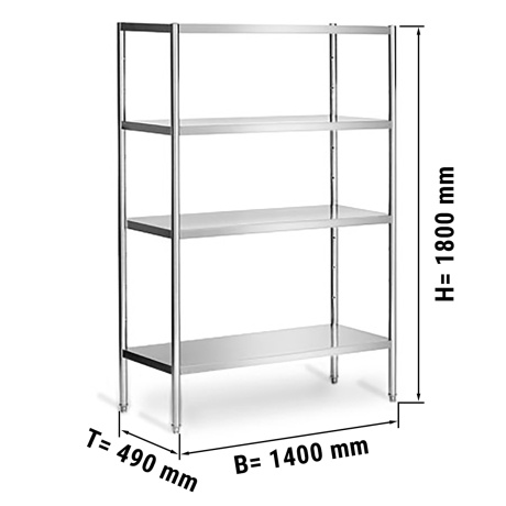 Roostevaba põrandariiul erp 1400x500mm, reguleeritav