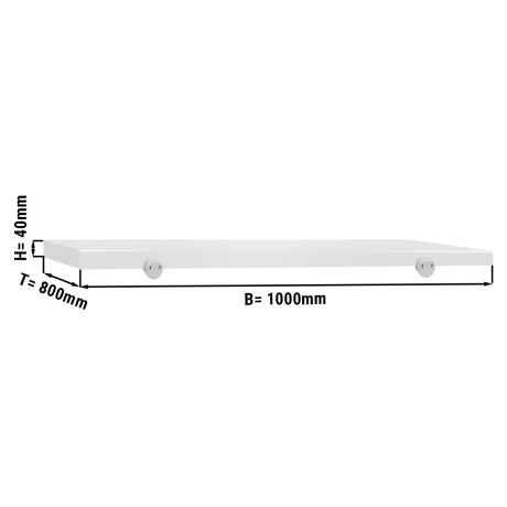 Lõikelaud lihunikulauale 1000x800mm, valge
