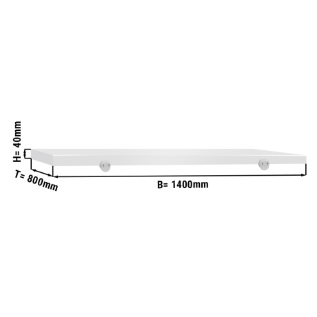 Lõikelaud lihunikulauale 1400x800mm, valge