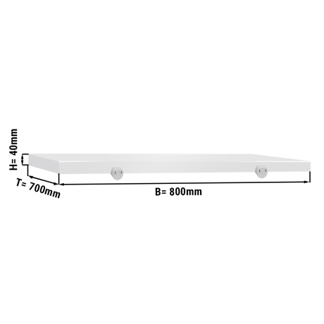 Chopping board for butcher table 800x700mm, white