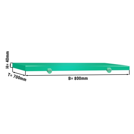 Chopping board for butcher table 800x700mm, green