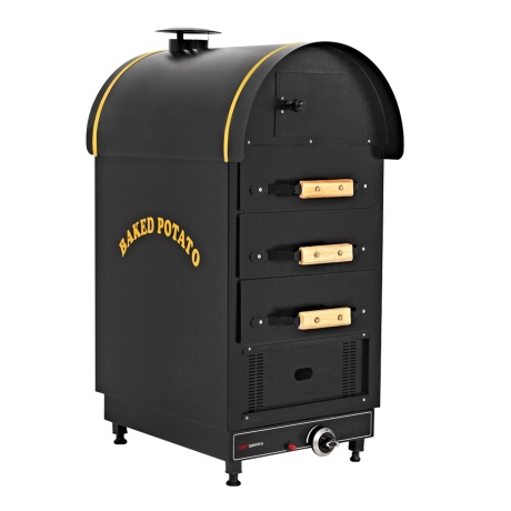Газовая духовка для картофеля и кумпира, 3 ящика, 4.9 kW