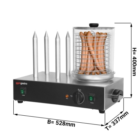 Hot dog soojendaja + 4 varrast kuklitele