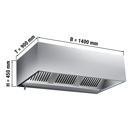 Ventilatsioonikubu filtri ja valgusega 1400x900x450mm