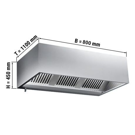 Ventilatsioonikubu filtri ja valgusega 800x1100x450mm