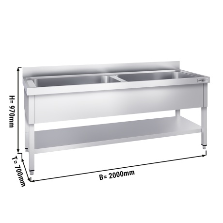 Potipesuvalamu alusriiuliga 200x70cm