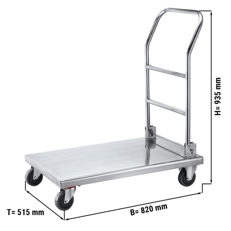 Transport trolley 0.82 - 1 with flat surface