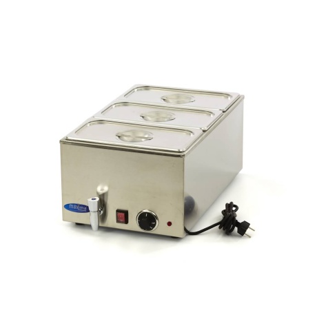 Bain marie - с краном - включая набор 3 x 1/3 GN - электрический