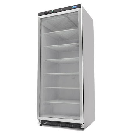 Freezer - 600l - black - with glass door