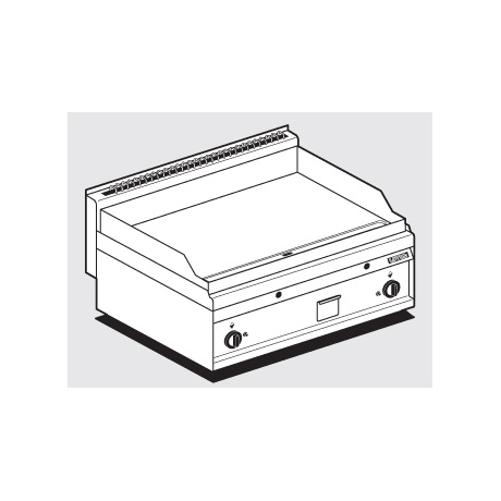 Gaasi plaatgrill LOTUS 80x65x29cm, sile