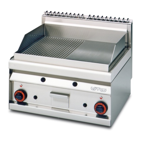 Gaasi plaatgrill LOTUS 60x65x29cm, sile+rihvel