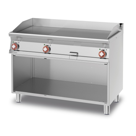 Plaatgrill alusraamiga LOTUS 120x70,5x90cm, rihvel+sile