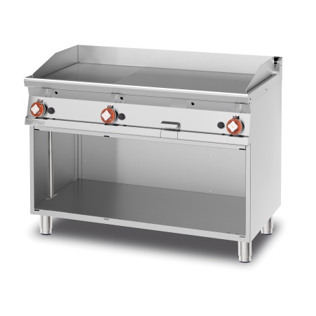 Gaasi plaatgrill alusraamiga LOTUS 120x70,5x90cm, sile+rihvel