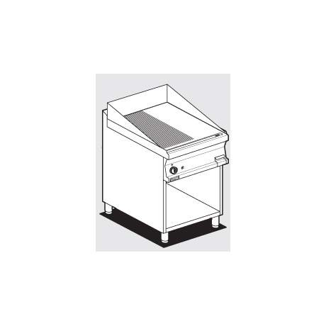 Gaasi plaatgrill alusraamiga LOTUS 60x70,5x90cm, sile+rihvel