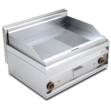 Plaatgrill LOTUS 80x65x29cm, rihvel+sile