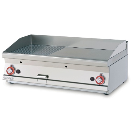 Gaasi plaatgrill LOTUS 100x60x28cm, sile+rihvel