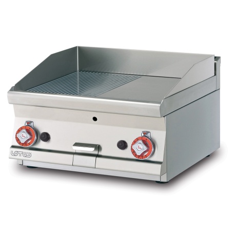 Gaasi plaatgrill LOTUS 60x60x28cm, sile+rihvel