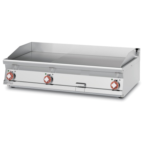 Plaatgrill LOTUS 120x70,5x28cm, rihvel+sile