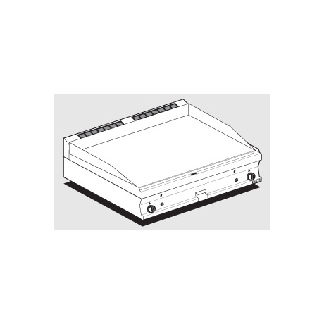 Gaasi plaatgrill LOTUS 100x60x28cm, sile