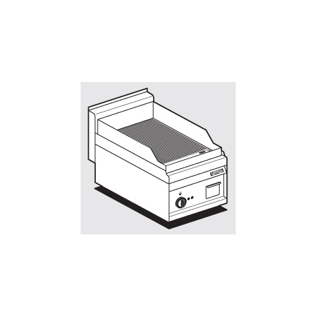 Plaatgrill LOTUS 40x65x29cm, rihvel